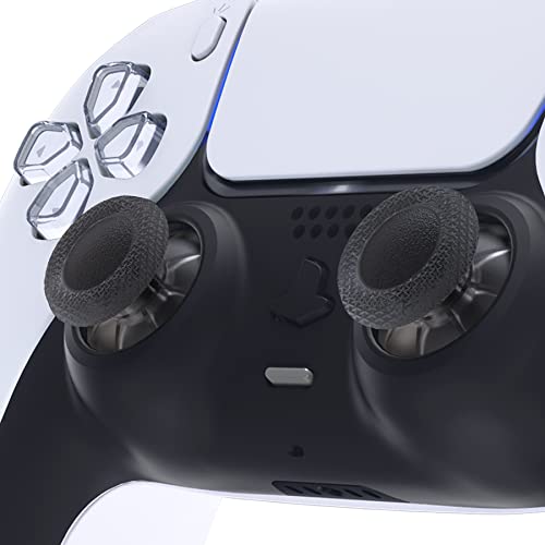 eXtremeRate Clear Black Replacement Thumbsticks for PS5 Controller, Custom Analog Stick Joystick for PS4 Controller Universal - color: Clear Black