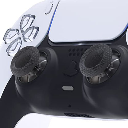 eXtremeRate Clear Black Replacement Thumbsticks for PS5 Controller, Custom Analog Stick Joystick for PS4 Controller Universal - color: Clear Black