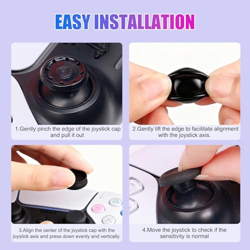Thumb Grips Joystick Caps for PS4/PS5/XBOX Controller, Silicone Joystick Caps Ps5 Controller Grip with Anti-Stickiness, Anti-Slip, Anti-Fingerprint(12 pcs)