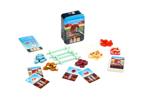 Alley Cat Games Barbecubes, for Ages 6 and Up, 2 to 6 Players | Fast-Paced BBQ Balance Game with Tongs, Stacking Food Pieces, and Elimination Gameplay, Kids, Family, and Game Night Fun