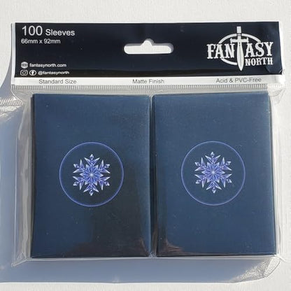 Elements I - 100 Textured Matte TCG Card Sleeves - Fits Magic MTG Commander Pokemon and Other Card Games - Playing Card Sleeves (Ice) - style: Ice