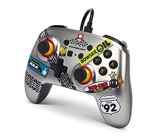 PowerA Enhanced Nintendo Switch and Switch 2 Wired Controller - Mario Kart, Gamepad, game controller, wired controller, officially licensed - color: Mario Kart