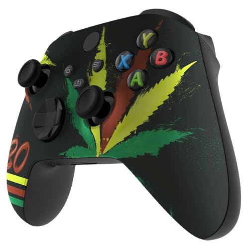 Stealth Controllers Wireless Controller for Xbox Series S, Xbox Series X, Xbox One - Soft Touch Feel - Custom Series S/X Controller (Leaves 420) - color: Leaves 420
