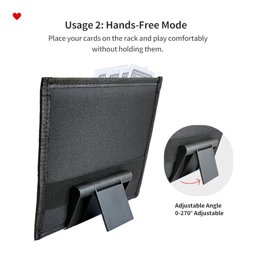 2 Pack Playing Cards Holders with Stable Tabletop Stand,5-Layer Hands Free | Handheld/Tabletop Use, Adjustable Stand Angle for Better Card Viewing, Stable, Not Tip Over, Card Holders for Playing Cards