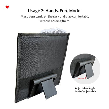 2 Pack Playing Cards Holders with Stable Tabletop Stand,5-Layer Hands Free | Handheld/Tabletop Use, Adjustable Stand Angle for Better Card Viewing, Stable, Not Tip Over, Card Holders for Playing Cards