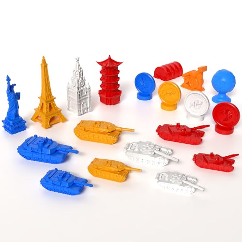 World Order: Miniature Pack - 93 Collectible Pieces, 3D Printed, Board Game Upgrade Components, Tanks, Monuments, Markers, Add-On Accessory Set - style: Miniature Pack