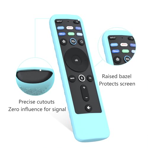 Case for Vizio XRT260 Voice Remote Control 2023/2021, Cover for VIZIO XRT260 Smart TV Remote Silicone Skin Sleeve Glow in The Dark Blue - color: Glow Blue