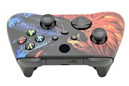 Hand Airbrushed Fade Custom Controller Compatible with Xbox Series X/S & Xbox One (Series X/S Bird V Snake) - color: Series X/S Bird V Snake