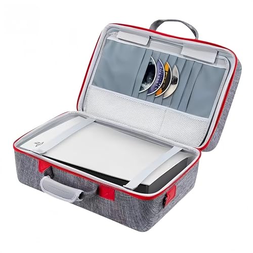 Carrying Case for PS5, Hard Shell Travel Carry Case Compatible with Playstation 5 Console, Thickened Protective Travel Bag w/ Shoulder Strap, for Console, Controllers, Headset, Gaming Accessories