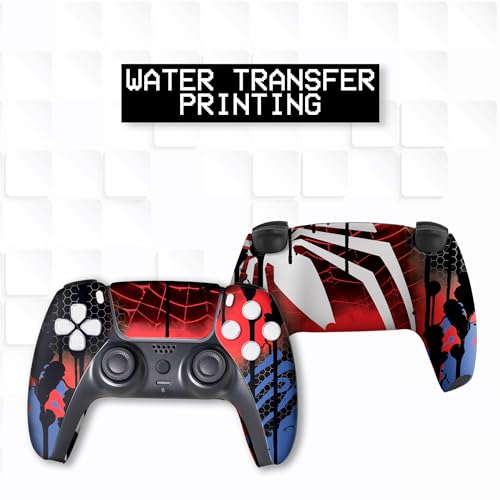 Web Slingeer Custom PS-5 Controller Wireless compatible with Play-Station 5 Console by BCB Controllers | Proudly Customized in USA with Permanent HYDRODIP Printing(NOT JUST A SKIN)(MODDED) - color: Web Slingeer, size: Modded - Front & Back Print