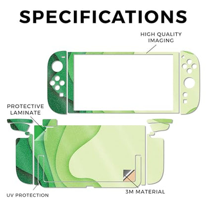 Glossy Glitter Gaming Skin Compatible with Nintendo Switch 2 Console Only - Papercraft Green - Premium 3M Vinyl Protective Wrap Decal Cover - Easy to Apply | Crafted in The USA by MightySkins - color: Papercraft Green, size: Switch 2 Console Skin Only, st