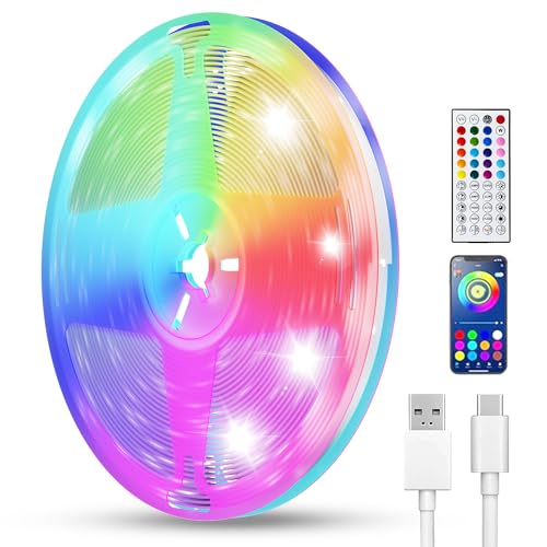 Smart LED Strip Lights 100FT for Bedroom App Control Lighting Bedroom Rome Decor with Remote, RGB Music Sync Color Changing LED Lights for Party,Game Room - size: 100 ft