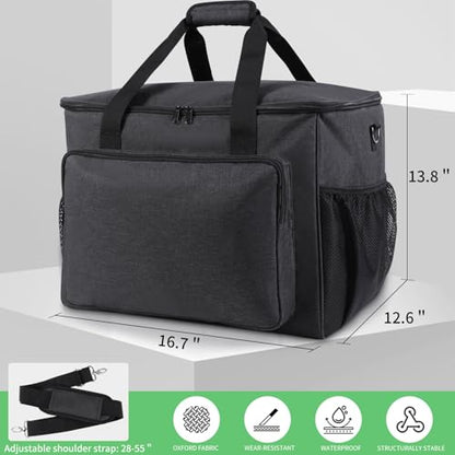 Storage Case for Driving Force Racing Wheel and Floor Pedals | Portable Pedals Carrying Organizer with Shoulder Strap Steering Wheel Storage Carrying Case for PS5 PS4 PC