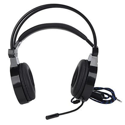 Wired Gaming Headset Comfort Design with Microphone and Volume Control for PC Laptop 40mm Driver Black and Blue