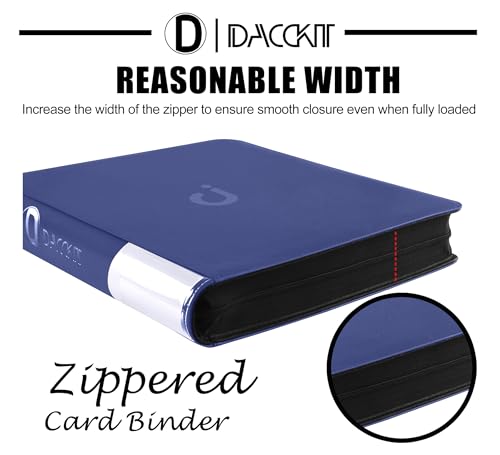 Premium 2000 Pocket Card Binder - 20 Pocket Trading Card Binder with Sleeves Fits 2000 Cards, Ringless Card Album for TCG - Model A，Classic Navy Blue - color: Classic Navy Blue