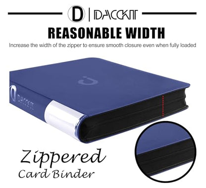 Premium 2000 Pocket Card Binder - 20 Pocket Trading Card Binder with Sleeves Fits 2000 Cards, Ringless Card Album for TCG - Model A，Classic Navy Blue - color: Classic Navy Blue