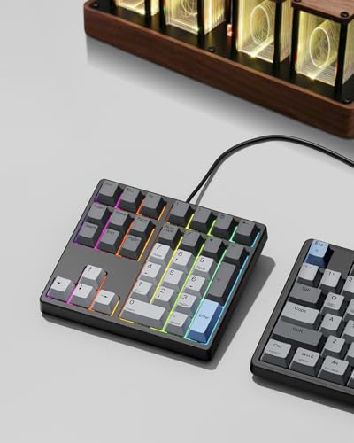 Kisnt MF34 Mechanical Numpad, Full-Function for Heavy Excel Financial | QMK/VIA Programmable, Wired 34 Keys Hot Swappable, Custom RGB with PBT Keycaps for Laptops PC Compact Keyboards