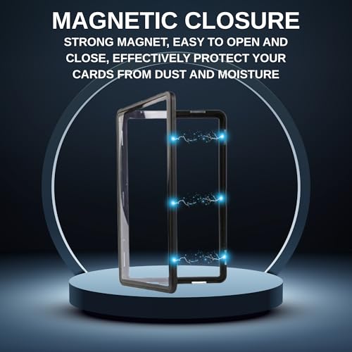 RedCap Magnetic Aluminum PSA Graded Card Holder 35PT Premium PSA Slab Protector Display Case with UV Resistant Glass Fits Standard PSA Graded Sports Trading Cards - Black Out - color: Black Out