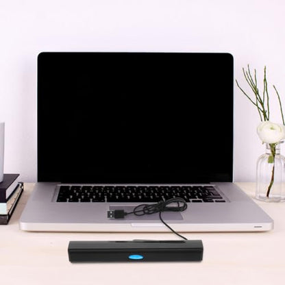 UKCOCO USB 2.0 Soundbar Speaker for Laptop Desktop Pc Mini Wired Stereo Sound Bar with 360 Surround Sound Compact Portable USB Speaker for Office Workstation