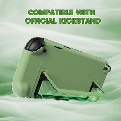 PlayVital Protective Case for Nintendo Switch 2 - Cute Dockable Hard Case Shell for Switch 2 with Thumb Grip & Sticker & Button Caps, Anti-Scratch & Shockproof Cover Skin - Matcha Green - color: Matcha Green