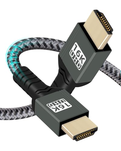 16K HDTV 2.2 HDR Cable with 16K@60Hz,12k@120 8K@240Hz,4K@480Hz for PC Laptop,TV,Monitor,Projector(1M/3.2FT) - style: 1M/3.2FT