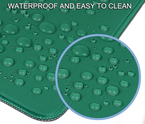 Large Gaming Mouse Pad, XXL Extended Computer Keyboard Mouse Mat with Stitched Edges, 31.5" x 15.7" Non-Slip Waterproof Rubber Base Office Big Long Mousepad for Work, Game, Office, Home, Green - color: Green