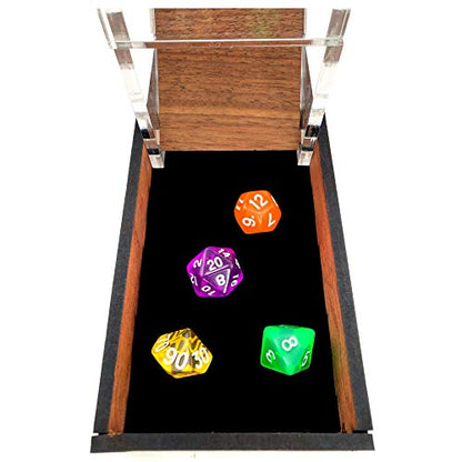 C4Labs 10" Tall Dice Tower – Walnut Veneer