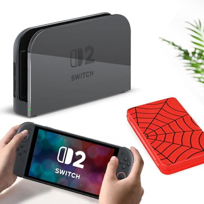 Switch 2 Dock Cover, Custom Faceplate Cover for Nintendo Switch 2 Charging Docking Station Scratch-Resistant & Abrasion-Resistant Hard PC Shell Protector, Transparent - color: Clear