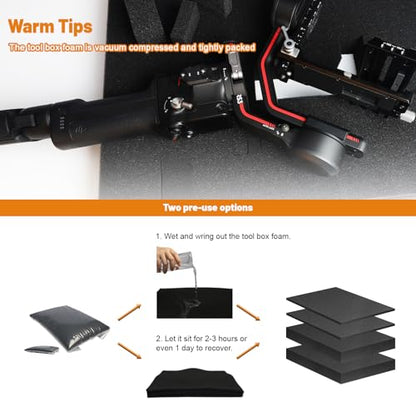 Eunice 4Pcs Polyurethane Foam Inserts -2 Size 16 x 12 x 0.4 Inch & 16 x 12 x 2 Inch Pick and Pluck Foam Padding Sheets for Tool Box, Camera Storage and Crafts - size: 2pcs-16*12*0.4 + 2pcs-16*12*2 Inches
