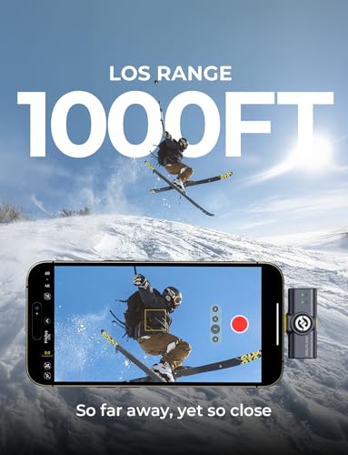 Hollyland Lark M2 Wireless Microphone for iPhone15/16/17&Android, USB C Mini Lapel Microphone Wireless, 1000ft Range, Hi-Fi Audio, Noise Cancellation, 30H Battery for Video Recording, Streaming | 2-Person USB-C Wireless Lavalier with USB-C Receiver, 1000