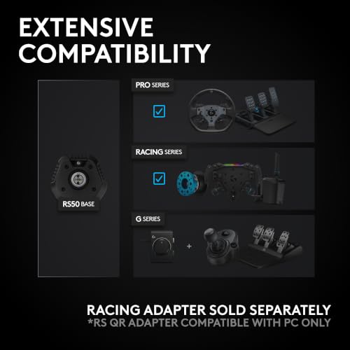 Logitech G RS50 Direct Drive Racing Wheel, Hub, & Base for PS5/PS4/PC | 8 Nm Direct Drive, 11 inch Wheel, 13 Buttons, Adjustable Paddle Shifters, TRUEFORCE Force Feedback Integration - style: Playstation | PC