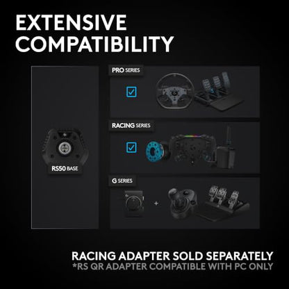 Logitech G RS50 Direct Drive Racing Wheel, Hub, & Base for PS5/PS4/PC | 8 Nm Direct Drive, 11 inch Wheel, 13 Buttons, Adjustable Paddle Shifters, TRUEFORCE Force Feedback Integration - style: Playstation | PC