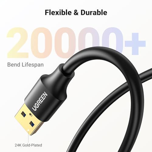 UGREEN USB 익스텐더, USB 3.0 연장 케이블, 수-암 코드 3m(10피트) | 웹캠, 게임패드, USB 키보드, 마우스, 플래시 드라이브, 하드 드라이브, VR, Xbox와 호환되는 고속 데이터 전송 - size: 10피트