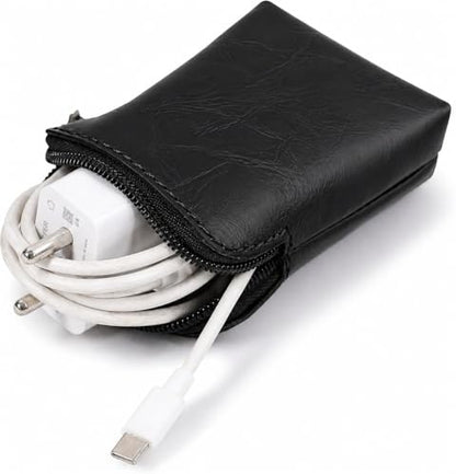 Premium Full-Grain Leather Playing Card Case, Zippered Card Deck Holder for Poker & Bridge Cards, Travel Card Organizer, Secure Multi-Purpose Wallet, Leather Storage Pouch, (Black) - color: Black
