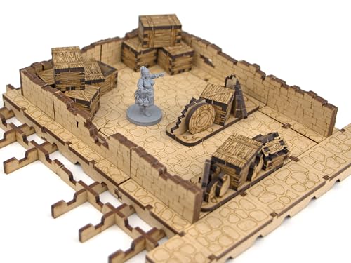 TowerRex Box & Chest DND Terrain, Furniture 28mm Scale Scenery, Accessories for Dungeons & Dragons, Pathfinder, Warhammer, Crate Obstacles Tabletop Wargaming Miniatures, RPG Fantasy Battle Mat