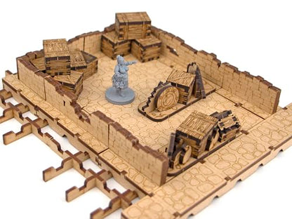 TowerRex Box & Chest DND Terrain, Furniture 28mm Scale Scenery, Accessories for Dungeons & Dragons, Pathfinder, Warhammer, Crate Obstacles Tabletop Wargaming Miniatures, RPG Fantasy Battle Mat