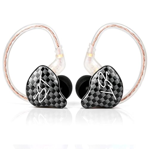 YINYOO KZ-ZST Hybrid Banlance Armature with Dynamic in-Ear Earphone 1BA+1DD HiFi Headset Wired Earbuds IEM Headphones Gaming Earbuds (Black-zst Without Microphone) - color: black zst no mic, size: No mic, style: without mic