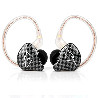 YINYOO KZ-ZST Hybrid Banlance Armature with Dynamic in-Ear Earphone 1BA+1DD HiFi Headset Wired Earbuds IEM Headphones Gaming Earbuds (Black-zst Without Microphone) - color: black zst no mic, size: No mic, style: without mic