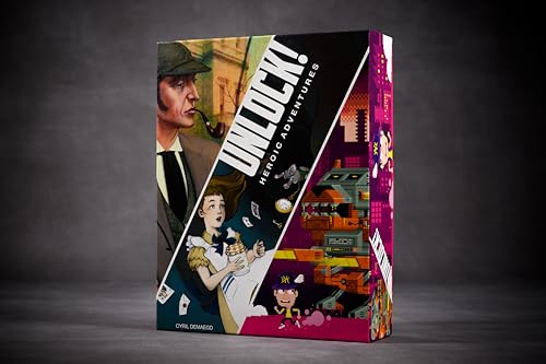 Asmodee UNLOCK! Heroic Adventures Card Game - Escape Room-Inspired Cooperative Adventure, Fun Family Game for Kids and Adults, Ages 10+, 1-6 Players, 1 Hour Playtime