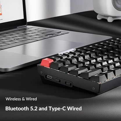 Keychron K4 96% Layout QMK Wireless and Wired Options Mechanical Keyboard, White Backlight Banana Switch, Hot-swappable, Paired with Shine-Through Double-Shot PBT Keycaps for Mac Windows - Version 3 - color: Keychron Super Banana Switch