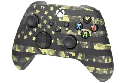 Wireless Custom Controller Compatible with PC, Windows 10+, Series X/S & One (Series X/S Camo Flag) - color: Series X/S Camo Flag