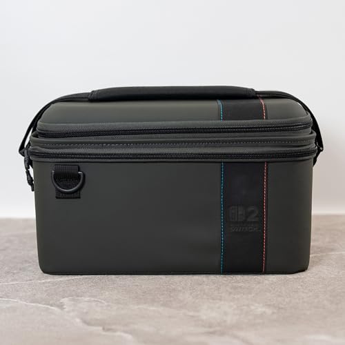 Turtle Beach PlayTrek Hard Shell 2-in-1 Travel Case, Nintendo Switch 2 | Licensed for Switch 2, Lite, OLED, Carrying Case, 12 Game Card Holder, Cover, Accessory Storage, Protection, Charcoal Black - style: 2-in-1
