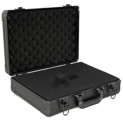 17 Inch Hard Carrying Storage Case | Ideal for Microphone & Camera Gear Transportation, DJ Mixer Case with Customizable Pre-Diced Foam, 17 X 12 X 6 Inch, Black - size: Inner：16.5''X 11.5''X 5.5''