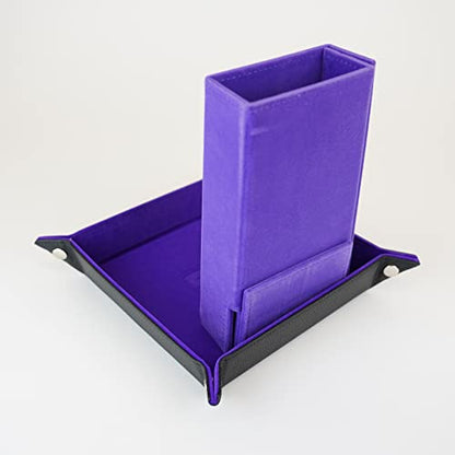 FanRoll Fold Up Dice Tower: Purple, Role Playing Game Dice Accessories for Dungeons and Dragons - color: Purple