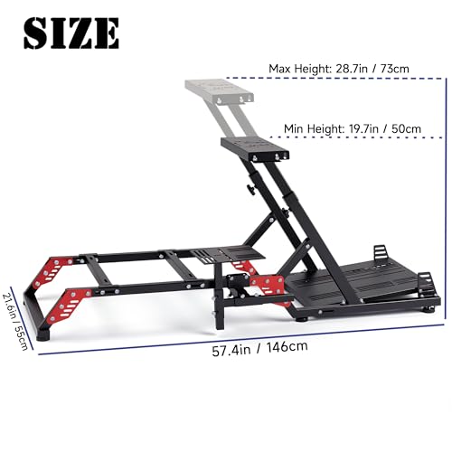 Racing Simulator Stand Cockpit Frame (No Seat) Steering Wheel Stand Support for Logitech G29/G920/G923/G27/G25 for Thrustmaster T248/T300/TS-PC/TS-XW/T500/T500RS/T300RS/TX/TMX