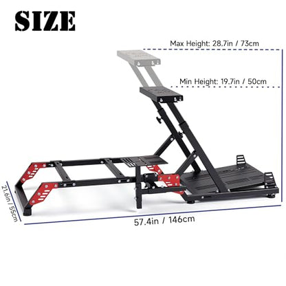 Racing Simulator Stand Cockpit Frame (No Seat) Steering Wheel Stand Support for Logitech G29/G920/G923/G27/G25 for Thrustmaster T248/T300/TS-PC/TS-XW/T500/T500RS/T300RS/TX/TMX