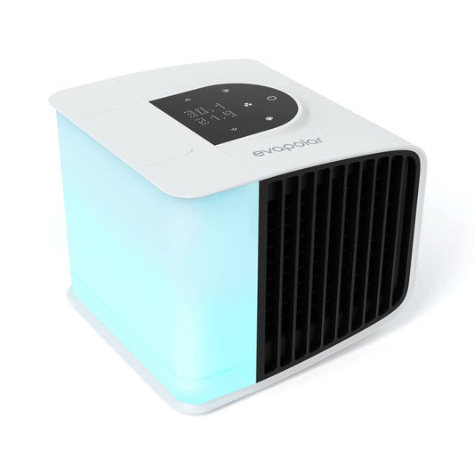 Cooling Fan for Desk and Camping - Portable Air Conditioners - Small Ice Fan for Tent - Mini Swamp Cooler - Evaporative Air Cooler, Evasmart White - color: White
