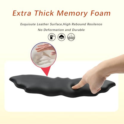 Keyboard Wrist Rest - Soft Leather Halloween Bat Wrist Pad | Mouse Wrist Rest with Non-Slip Base, Wrist Pad for Keyboard,Arm Rest for Desk Computer Laptop Mac Gaming Office Black - color: Black