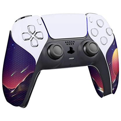 eXtremeRate PlayVital Anti-Skid Sweat-Absorbent Controller Grip for PS5, Professional Textured Soft Rubber Pads Handle Grips - The Cyber Moon - color: The Cyber Moon