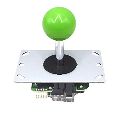 Green Ball Top Handle 5 Pin Micro Switches 4 & 8 Way Adjustable Arcade Joystick Replacement Cable Parts for Mame Jamma Arcade USB Encoder PC Game Cabinet DIY Joystick and Button Kit…